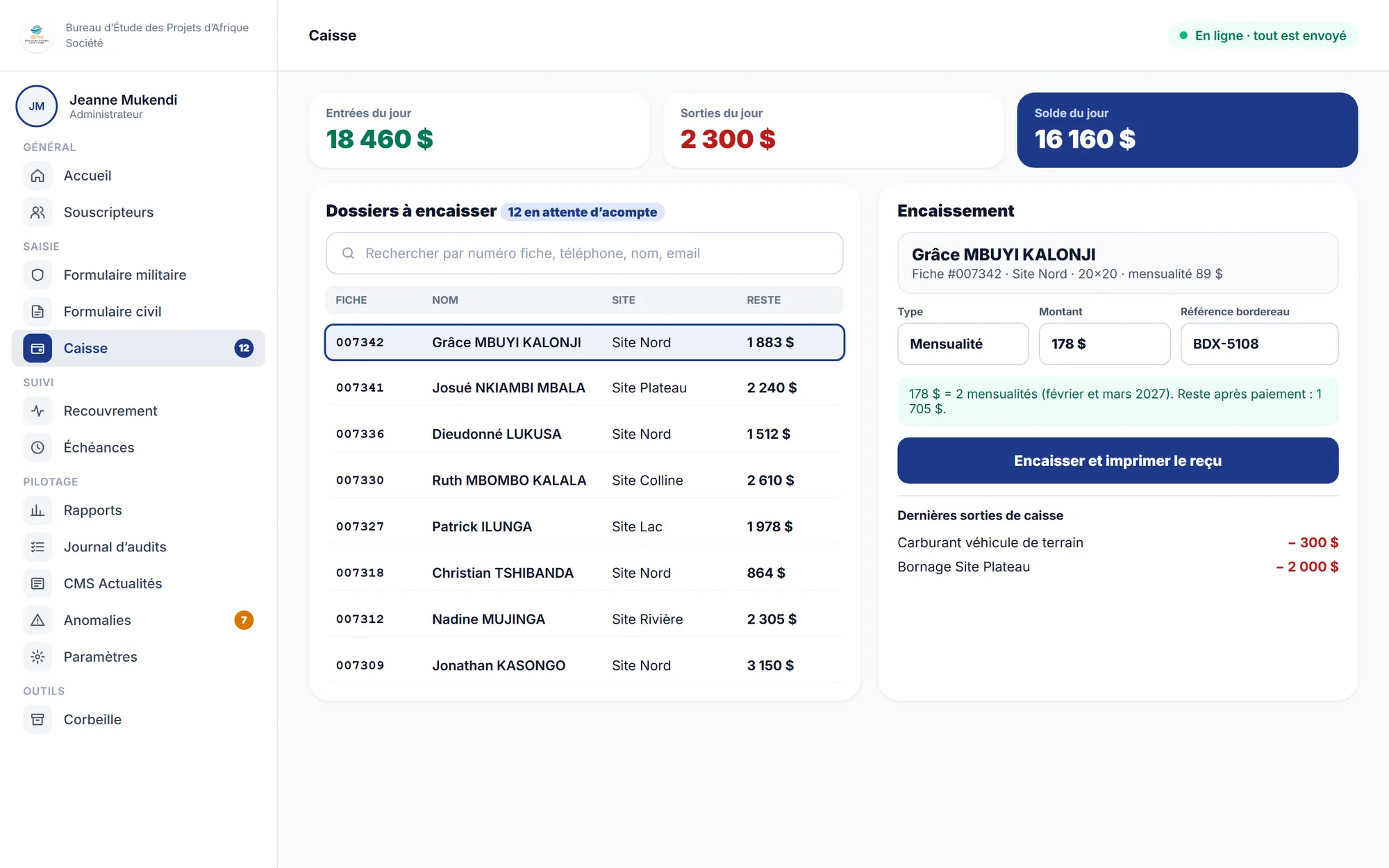 BEPAS Log, Management application, 3 of 4