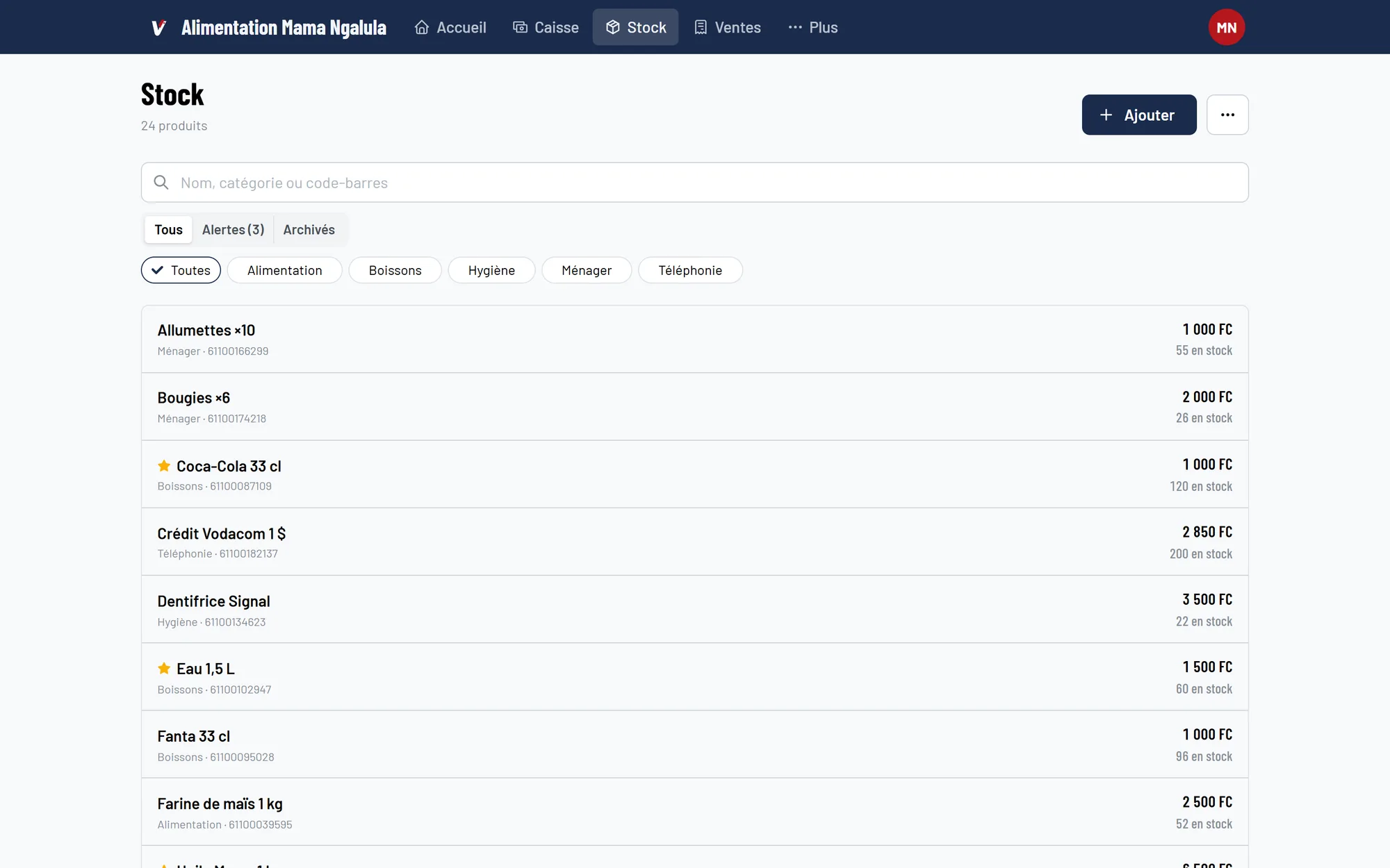 vitePOS, Point of sale and stock, 3 of 4